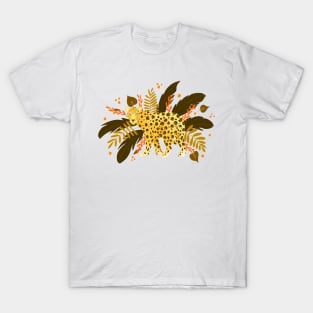 Jungle leopard - brown and yellow T-Shirt